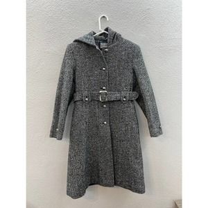 Vintage Girl's Rothschild Long Wool Blend Gray Peacoat Size 14